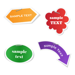 vector sticker for your sample text