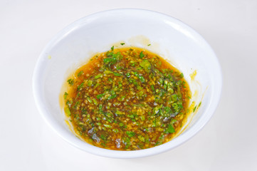 soy sauce with vegetable