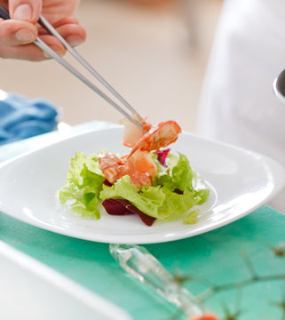 Chef preparing food