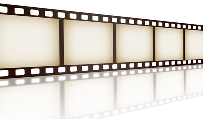3D Filmstrip With Reflection