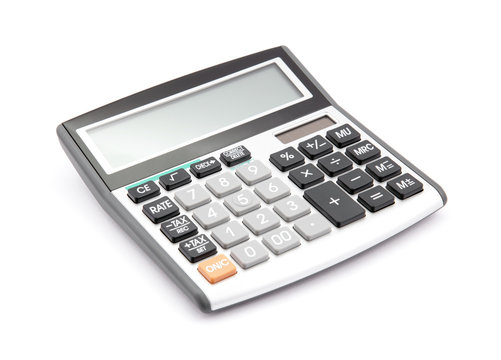 Calculator on white background