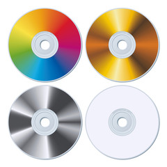 Set of four blank CDs