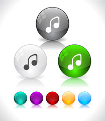 Glossy colorful abstract glass balls. EPS10 file.