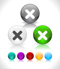 Glossy colorful abstract glass balls. EPS10 file.