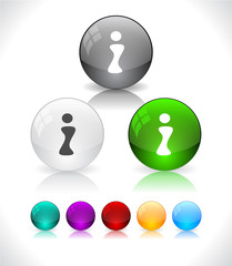 Glossy colorful abstract glass balls. EPS10 file.