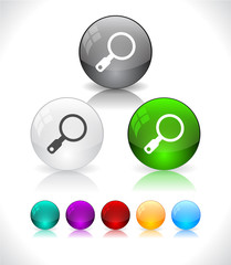 Glossy colorful abstract glass balls. EPS10 file.