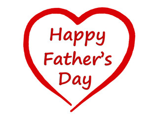 Happy Father's Day card in a red heart