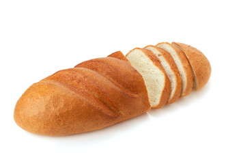 Sliced long loaf bread