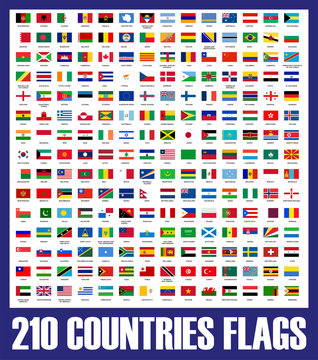 210 countries flags
