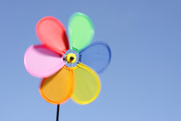 Fototapeta na wymiar Spinning pinwheel toy
