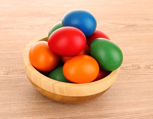 Fototapeta na wymiar Easter Eggs in basket