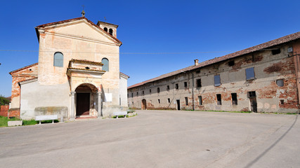 Fototapeta premium Chiesa di Corte San Andrea sul Po - Lodi