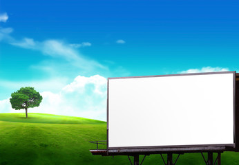 Fototapeta premium Empty Billboard with the sky