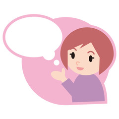 女性と吹き出し