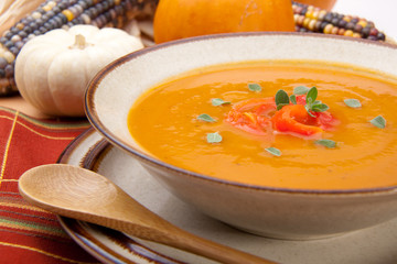 Roasted Bell Pepper Pumpkin Soup