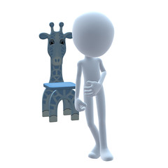 3D Guy Giraffe Child's Chair