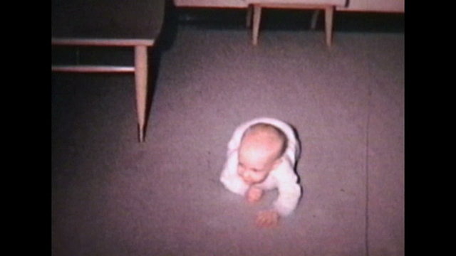 Baby Commando Crawling (1964 Vintage 8mm film)