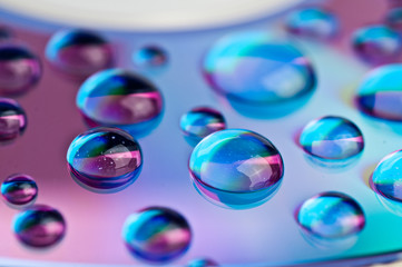 watter drops on  dvd media