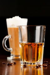 Irish coffee with whiskey