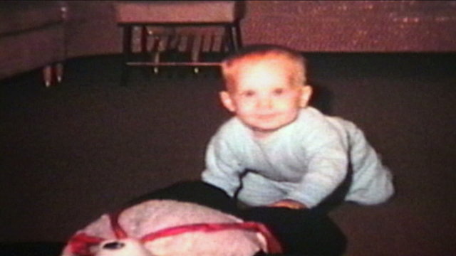Baby Crawling And Playing With Bear (1963 - Vintage 8mm film)