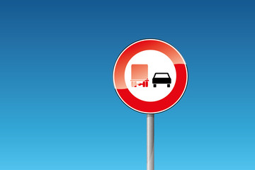 Verkehrszeichen 277 Überholverbot für Kraftfahrzeuge über 3,5 t