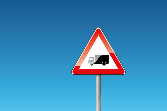 Verkehrszeichen Achtung Kraftfahrzeuge über 3,5 t LKW