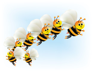 Bees, follow the leader