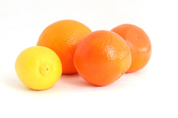 Several citrus fruits