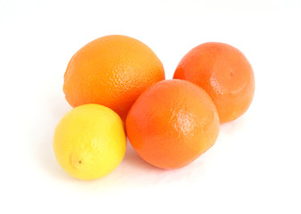 Several citrus fruits
