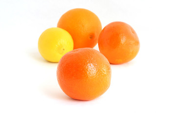 Several citrus fruits