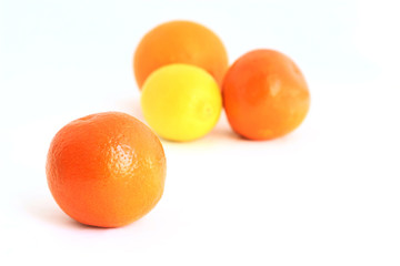 Several citrus fruits