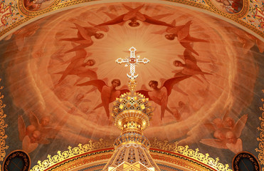 Cross on top of Altar inside Cathedral of Christ the Saviour
