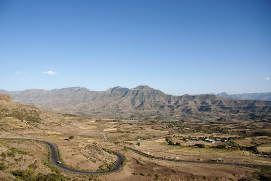 Simien Mountains Landscape In Ethiopia