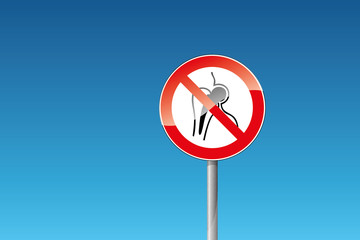 Verbot f&uuml;r Personen mit Implantaten aus Metall verboten