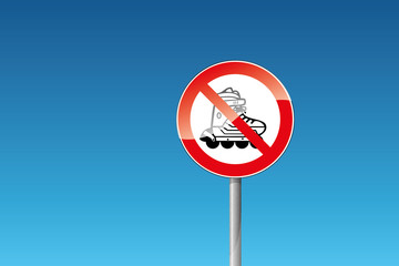 Verbot verboten Inline-Skating Verboten