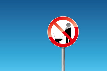 Verbot verboten Pinkeln im stehen verboten