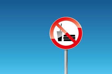 Verbot Essen und Trinken verboten