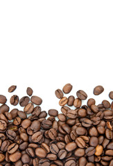 Brown roasted coffee beans