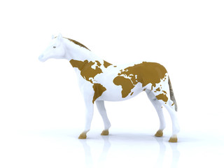 horse with the world