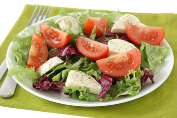 salad with cheese mozzarella