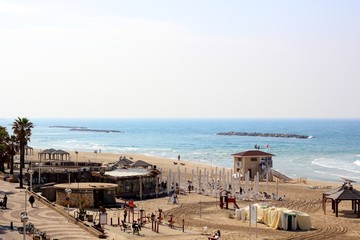 Naklejka premium Seaside resort in Tel Aviv / ISRAEL