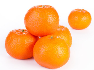 stacked whole orange, isolated