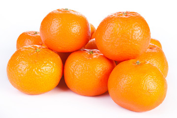 stacked whole orange, isolated