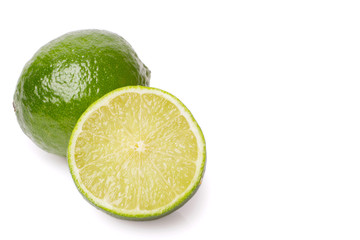 lime with half on white