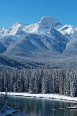 Winter scene of Mount Lougheed 02