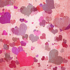 canvas texture with hearts