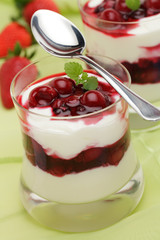 Quark mit roter Grütze