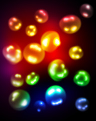 blurred colored bubbles