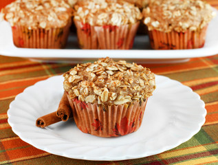 Healthy Cinnamon, Apple and Granola Muffins