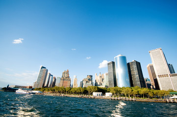 Obraz premium New York city panorama with tall skyscrapers